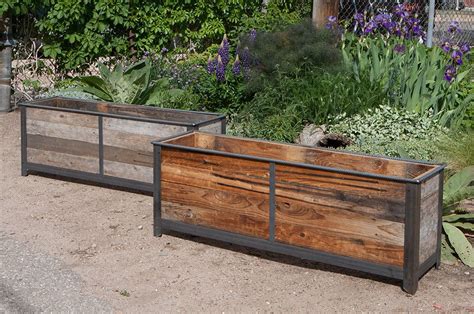 wood and metal planter boxes|indoor metal planter boxes.